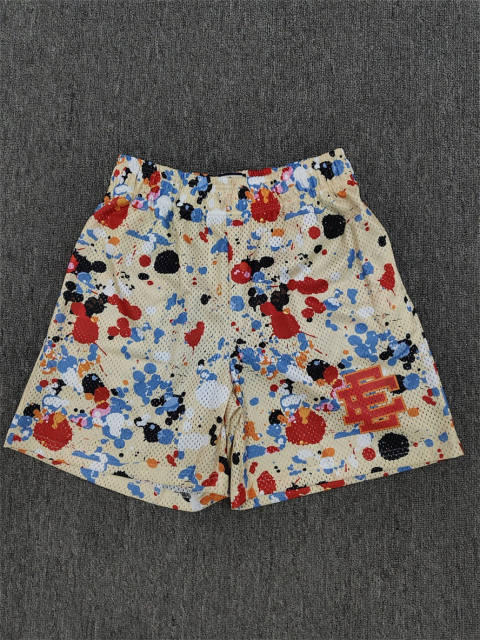1:1 Top Qualtiy Eric Emanuel Multicolor Cartoon Print Mesh Shorts