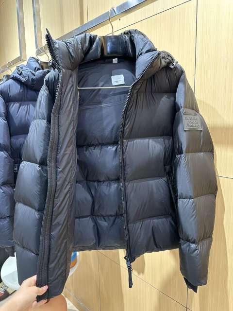 1:1 quality version Rubber Logo Patch Hooded Quilted Casual Zip-Up Down Jacket 3 colors 29481485