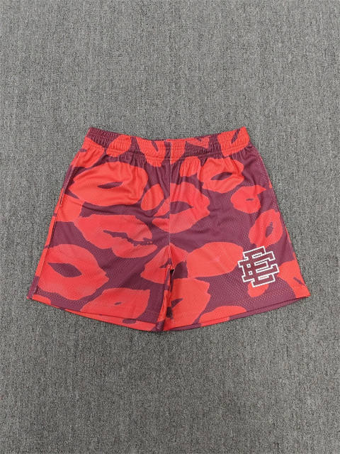 1:1 Top Qualtiy Eric Emanuel Red Lips Camo EE Logo Mesh Shorts