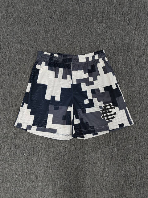 1:1 Top Qualtiy Eric Emanuel Pixel Camo EE Logo Mesh Shorts
