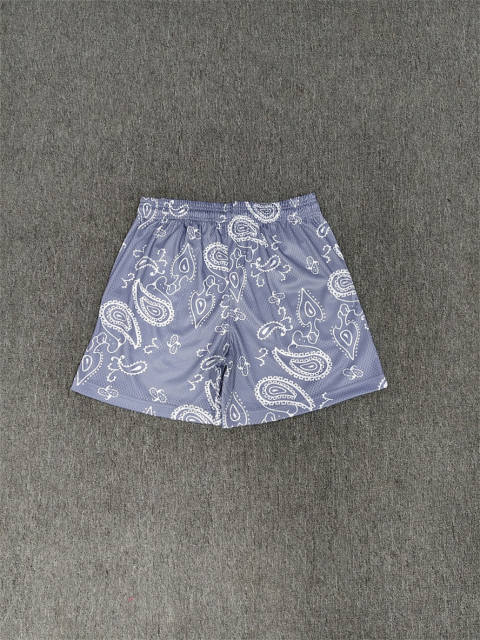 1:1 Top Qualtiy Eric Emanuel Light Purple Paisley EE Logo Mesh Shorts