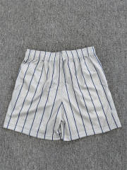 1:1 Top Qualtiy Eric Emanuel White Pinstripe NY EE Logo Mesh Shorts
