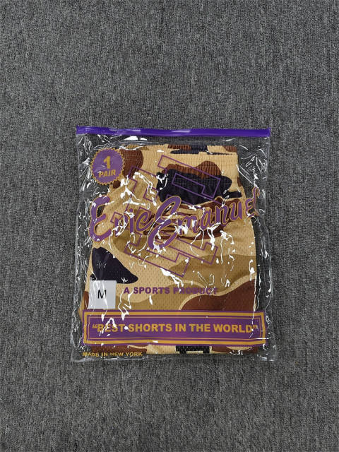 1:1 Top Qualtiy Eric Emanuel Camo EE Logo Mesh Shorts