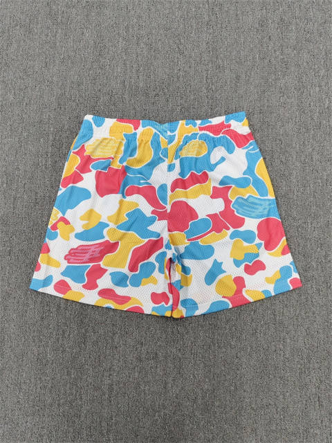 1:1 Top Qualtiy Eric Emanuel Colorful Pastel Camo EE Logo Mesh Shorts