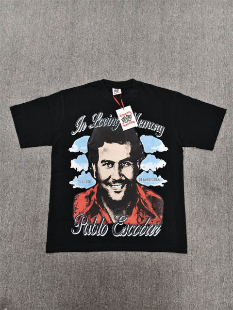 High Quality ASAALI Black Pablo Escobar In Loving Memory Asaali Graphic T-Shirt