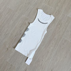 1:1 quality version Heart Vine Pattern White Limited Edition Print Vest Classic Vintage Sleeveless Top For Girls 29380178