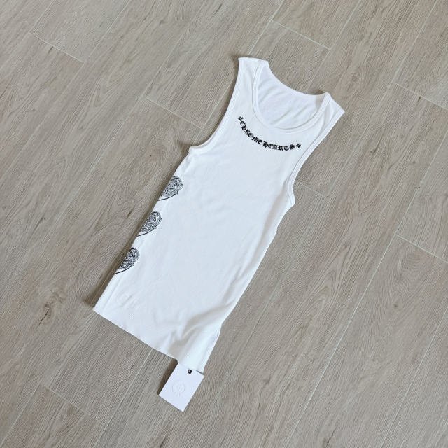 1:1 quality version Heart Vine Pattern White Limited Edition Print Vest Classic Vintage Sleeveless Top For Girls 29380178
