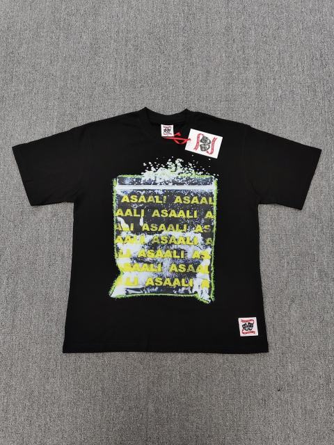 High Quality ASAALI Black Asaali Bag Text Graphic T-Shirt