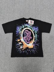 High Quality ASAALI Black Abstract Collage Graphic T-Shirt