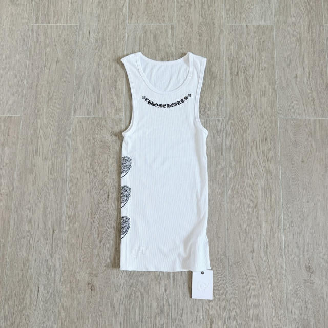 1:1 quality version Heart Vine Pattern White Limited Edition Print Vest Classic Vintage Sleeveless Top For Girls 29380178