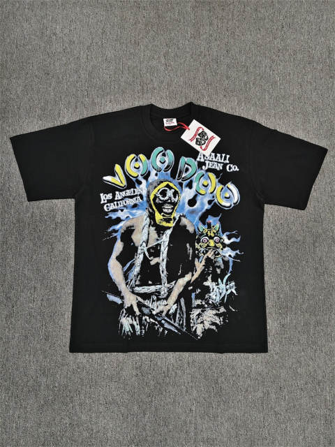 High Quality ASAALI Black Voodoo Masked Warrior Asaali Graphic T-Shirt