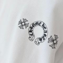 1:1 quality version Horseshoe‑Ring Cross‑Flower‑Slogan‑Prin Waffle Knit Long Sleeve Tee for girls 2 colors 29426217