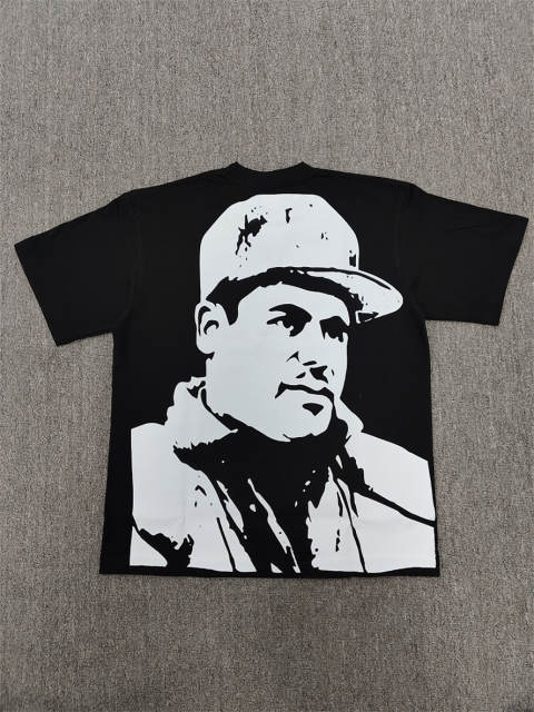 High Quality ASAALI Black Monochrome Portrait Asaali Jean Co T-Shirt
