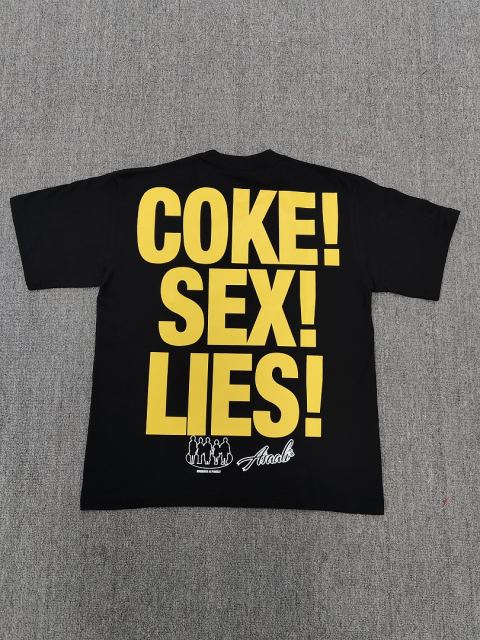 High Quality ASAALI Black Magazine Cover Newspaper Collage Graphic  T-Shirt