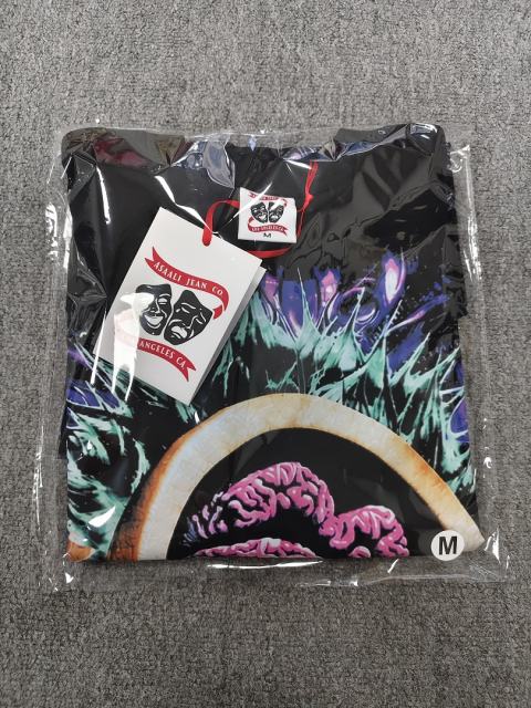 High Quality ASAALI Black Abstract Collage Graphic T-Shirt