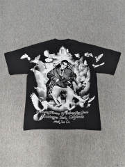 High Quality ASAALI Black MoneySign Suede Portrait Dove Asaali Graphic T-Shirt