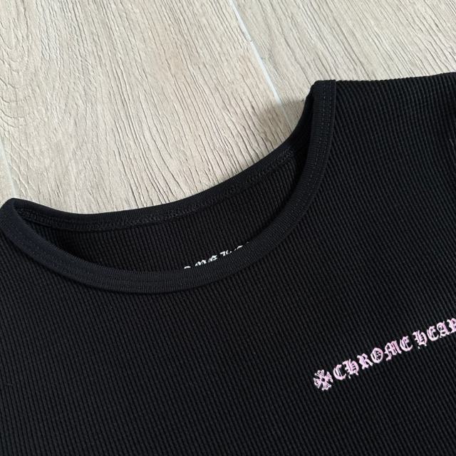 1:1 quality version Chest Scroll Arc Pink Gothic Letter Print Waffle Knit Cropped Tee for girls 29426256