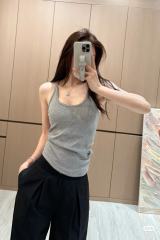 1:1 quality version Cross Flower Embroidery Knit Cami Top 3 colors 29306376