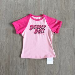 1:1 quality version Deadly Doll Raglan Sleeve Girl Group Style Print Tee 5 colors 29306360