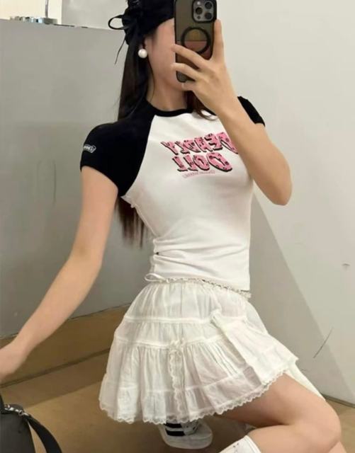 1:1 quality version Deadly Doll Raglan Sleeve Girl Group Style Print Tee 5 colors 29306360