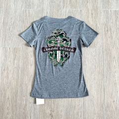 1:1 quality version Camo Crack Sword Vine V Neck Print Tee 2 colors for girls 29306362