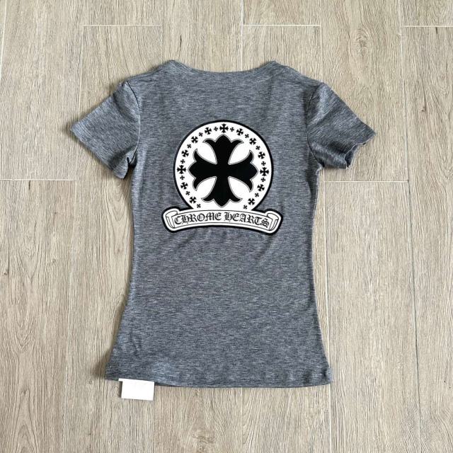 1:1 quality version Round Cross Flower Print On Back V Neck Tee for girls 29306364