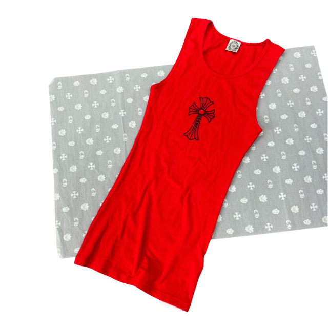 1:1 quality version 28118300 Chest Cross Printed Threaded Tank Dress for girls