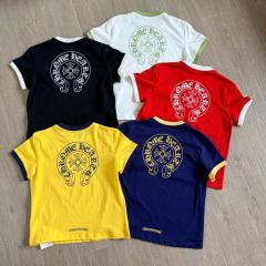 1:1 quality version Color Block Banner Horseshoe Ladies Print Tee 5 colors 29334586