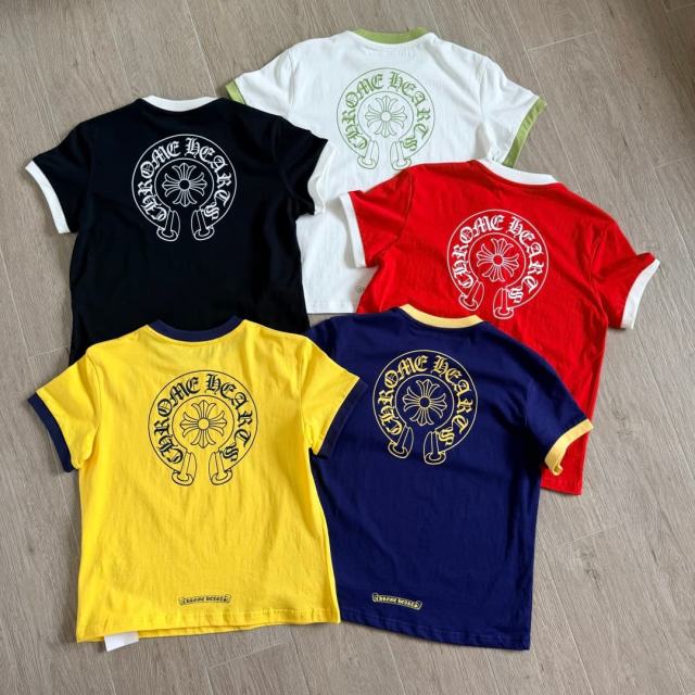1:1 quality version Color Block Banner Horseshoe Ladies Print Tee 5 colors 29334586