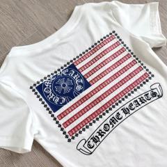 1:1 quality version Horseshoe USA Flag Neck Print Tee 2 colors for girls 29306369