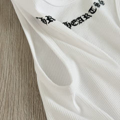 1:1 quality version Heart Vine Pattern White Limited Edition Print Vest Classic Vintage Sleeveless Top For Girls 29380178