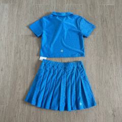 1:1 quality versionCross Jacquard All Over Print Polo T-Shirt & Pleated Skirt Set For Girls 29380185