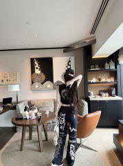 1:1 quality version Cross Cartoon Girl Slogan Print Drawstring Wide Leg Sweat Pants for girls 29456654