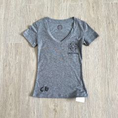 1:1 quality version Round Cross Flower Print On Back V Neck Tee for girls 29306364
