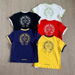 1:1 quality version Color Block Banner Horseshoe Ladies Print Tee 5 colors 29334586