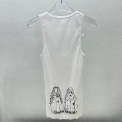 1:1 quality version Sanskrit Back Sketch Figure Print Long Bodycon Tank Dress 29093452