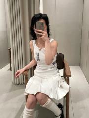 1:1 quality version Side T-Shape Sanskrit Printed Knitted Tank Dress 6 colors for girls 29033524