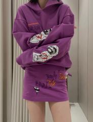 1:1 quality version American Graffiti Streetwear Multi Color Letter Print High Waist A Line Mini Skirt for girls 29392559