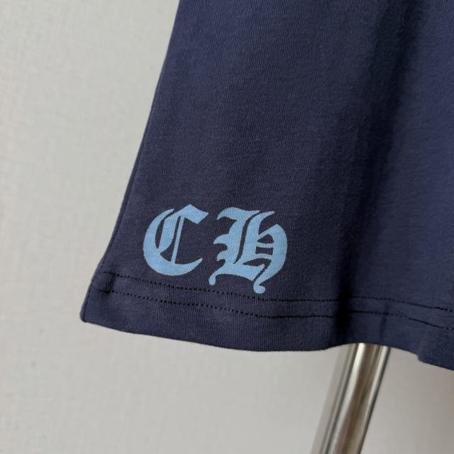 1:1 quality version Vintage Navy Blue Tokyo Vine Dagger Print Crew Neck Slim tee for girls 29392329
