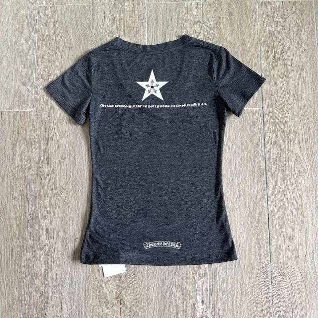 1:1 quality version Pentagram Sanskrit Slogan V Neck Print Tee for girls 29306366