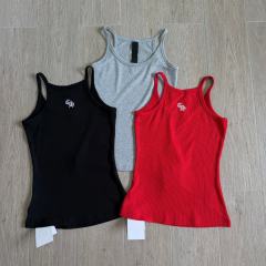 1:1 quality version Cross Flower Embroidery Knit Cami Top 3 colors 29306376