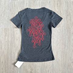 1:1 quality version Sword Vine Red Cross V Neck Print Tee for girls 29306361