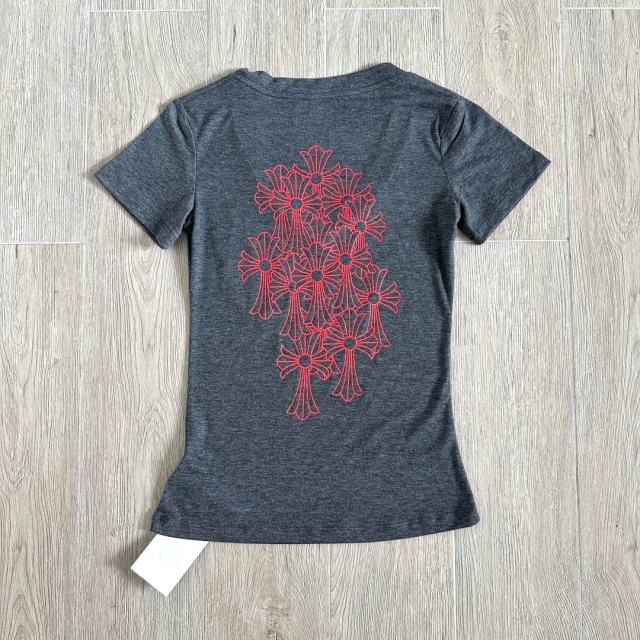 1:1 quality version Sword Vine Red Cross V Neck Print Tee for girls 29306361