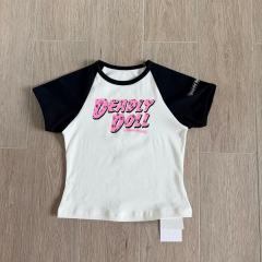 1:1 quality version Deadly Doll Raglan Sleeve Girl Group Style Print Tee 5 colors 29306360