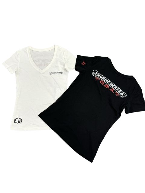 1:1 quality version 28088599 Limited Red Letter Print V-Neck Tee 2 colors for girls