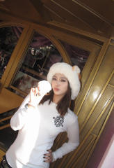 1:1 quality version Green Sword Vine Print Waffle Slim‑Fit Long Sleeve Tee for girls 29426184