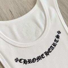 1:1 quality version Heart Vine Pattern White Limited Edition Print Vest Classic Vintage Sleeveless Top For Girls 29380178