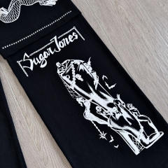 1:1 quality version Cross Cartoon Girl Slogan Print Drawstring Wide Leg Sweat Pants for girls 29456654