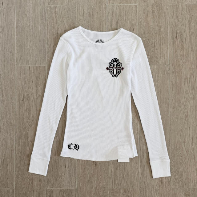 1:1 quality version Green Sword Vine Print Waffle Slim‑Fit Long Sleeve Tee for girls 29426184