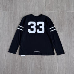1:1 quality version Number Horseshoe Print Color Block Thin Breathable 3/4 Sleeve Long Sleeve T-Shirt  3 colors for girls 29380260